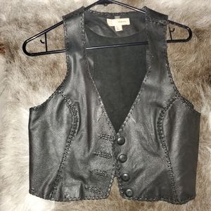 Pins and Needles 100% Leather Vest